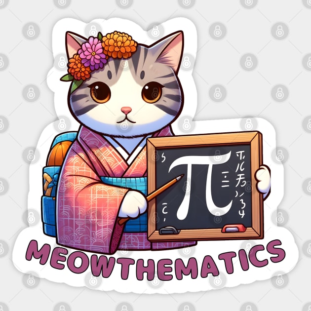 Pi day cat Sticker by Japanese Fever